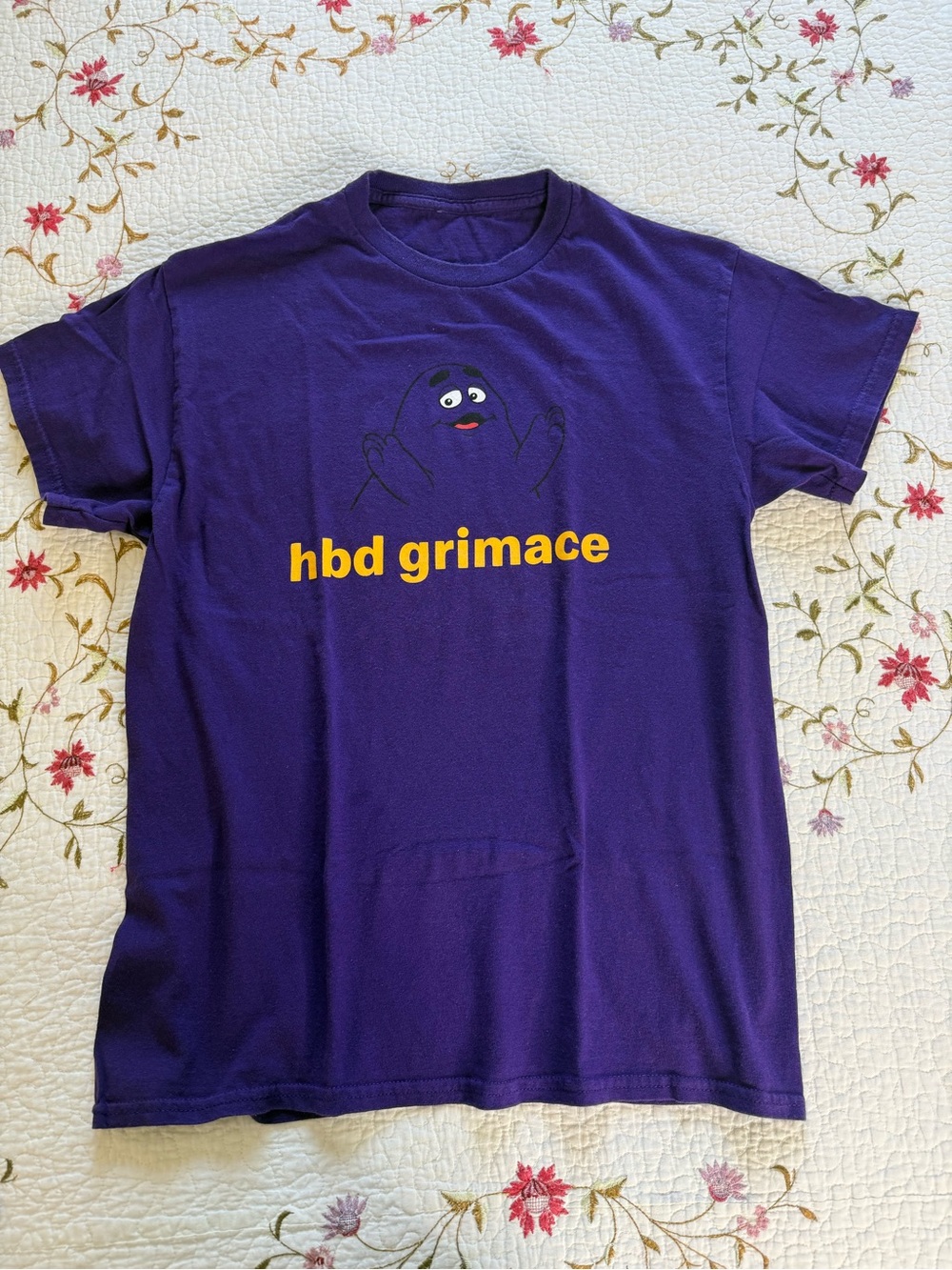 McDonald Happy Birthday Grimace Shirt Size Small Cotton | #Fun #Party